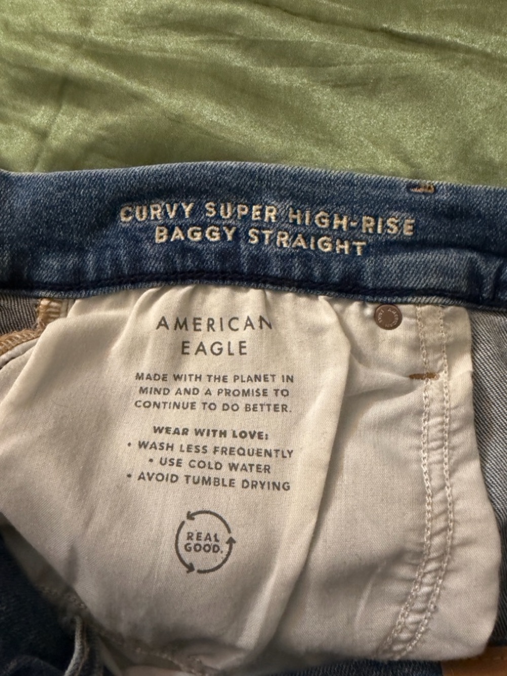 American Eagle Outfitters Light Blue Wide-Leg Jeans - Picture 4 of 4